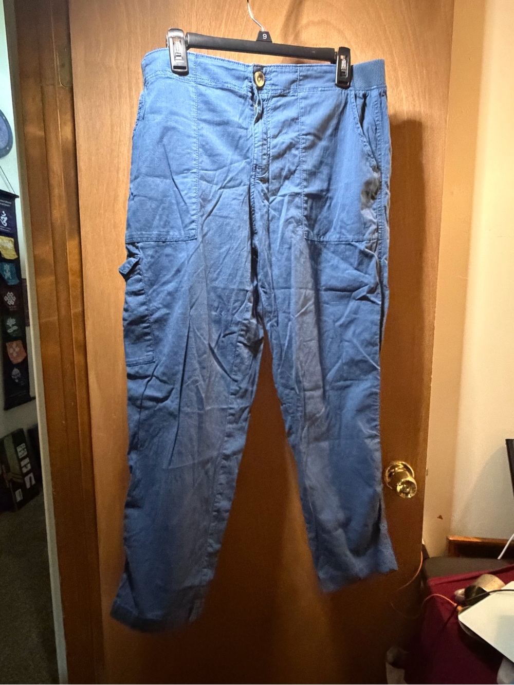 Woman’s Sonoma Blue Casual Cargo capri Pants size 12